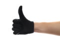 Thumbs up with glove Royalty Free Stock Photo