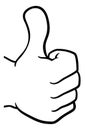 Thumbs Up Hand Cartoon Icon Royalty Free Stock Photo