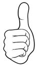 Thumbs Up Hand Like Ok Thumb Cartoon Royalty Free Stock Photo