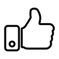 Thumbs Up Hand Line Icon