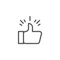 Thumbs up outline icon