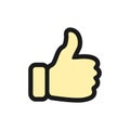 Thumbs up icon. I like. Approval, a commendable gesture Royalty Free Stock Photo