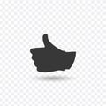 Thumbs up icon. Vector like icon. Social network vector icon for app, web site etc. Stock vector illustration isolated on white