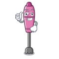 Thumbs up immersion blender placed in character box