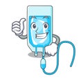 Thumbs up infussion bottle character cartoon Royalty Free Stock Photo