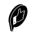 Thumbs up, an isometric icon of customer feedback ready to use vector, editable style Royalty Free Stock Photo