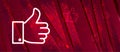 Thumbs up like icon Abstract design bright red banner background