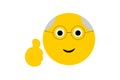 Thumbs up senior man emoji icon