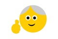 Thumbs up senior woman emoji icon