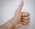 thumbs up symbol on a clean white background suitable for business emblems