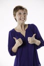 Thumbs up Teenage Girl Royalty Free Stock Photo