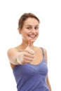 Thumbs up - Teenage girl showing success Royalty Free Stock Photo