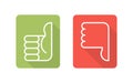 Thumbs up, thumbs down Royalty Free Stock Photo