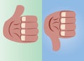 Thumbs up thumbs down Royalty Free Stock Photo