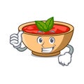 Thumbs up tomato soup character cartoon