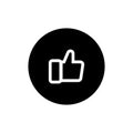 Thumbs up vector icon, like symbol. Simple, flat design, Solid/glyph icons style for business, social media, web and mobile app na Royalty Free Stock Photo