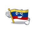 Thumbs up venezuela flag in the character cupboard