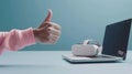 A Thumbs Up for VR Tech.AI generated image Royalty Free Stock Photo