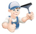 Thumbs Up Window Cleaner Royalty Free Stock Photo