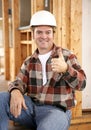 Thumbsup on Construction Site Royalty Free Stock Photo