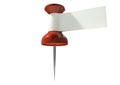 Thumbtack With Blank Label Royalty Free Stock Photo