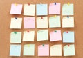 Thumbtack and note paper group Royalty Free Stock Photo
