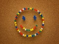 Thumbtack smiley face Royalty Free Stock Photo