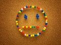 Thumbtack smiley face Royalty Free Stock Photo