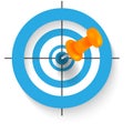 Thumbtack target Royalty Free Stock Photo