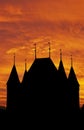 Thun castle sunset