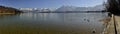 Thun lake with Berner Oberland.