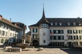 Historic old town in the city of Thun in Switzerland Royalty Free Stock Photo