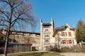 Historic buildings in the city of Thun in Switzerland Royalty Free Stock Photo