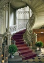 Thun, Switzerland - 23 July 2017:The Schadau castle stairway