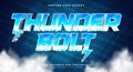 Thunder Bolt 3D editable text effect template Royalty Free Stock Photo