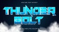 Thunder Bolt 3D editable text effect template Royalty Free Stock Photo
