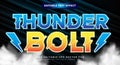 Thunder Bolt editable text effect Template Royalty Free Stock Photo