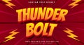 Thunder Bolt editable text effect Template Royalty Free Stock Photo