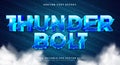 Thunder Bolt editable text effect Template Royalty Free Stock Photo