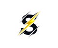 Thunder Flash S Letter Logo Icon.