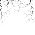 Thunder bolts vector frame in black white