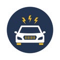 Thunder with carm Automated Isolated Vector icon that can be easily modified or edited Royalty Free Stock Photo