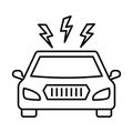 Thunder with carm Automated Isolated Vector icon that can be easily modified or edited