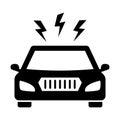 Thunder with carm Automated Isolated Vector icon that can be easily modified or edited Royalty Free Stock Photo