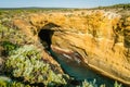 Thunder cave in the twelve apostles in Australia in the summer Royalty Free Stock Photo
