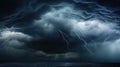 thunder cloud on black Royalty Free Stock Photo