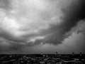 Thunder cloud skies over Birmingham