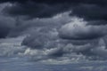Thunder clouds black sky Royalty Free Stock Photo