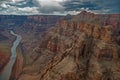 Thunder clouds over the Grand Canyon in Arizona Royalty Free Stock Photo