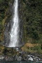 Thunder Creek Falls on Haast Pass New Zealand Royalty Free Stock Photo